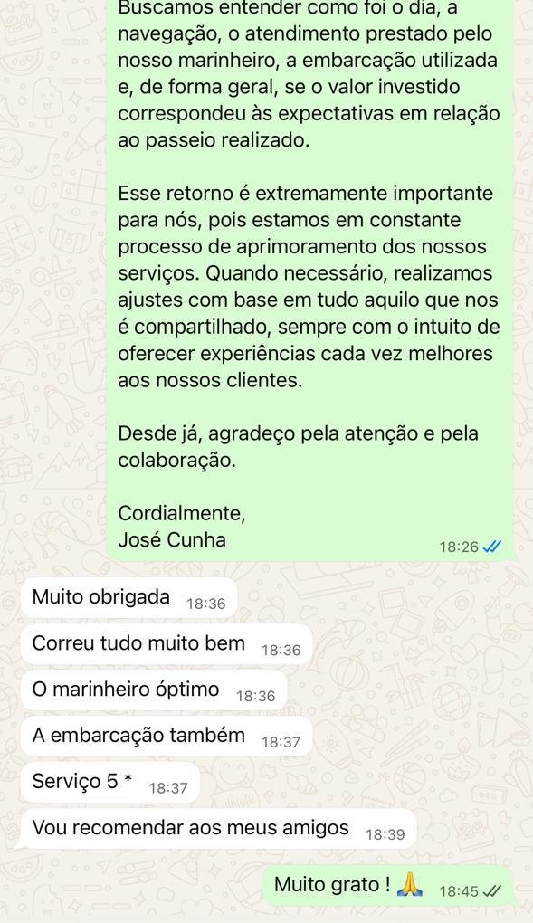 Depoimento real da cliente Rita sobre o passeio