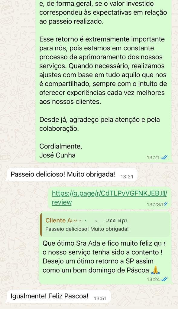 Depoimento real da cliente Ada sobre o passeio
