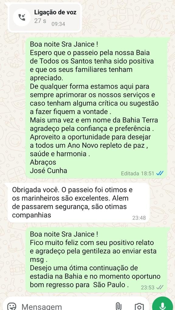 Depoimento real da cliente Janice sobre o passeio