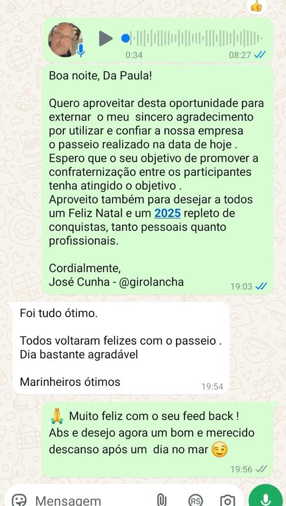 Depoimento real da cliente Paula sobre o passeio