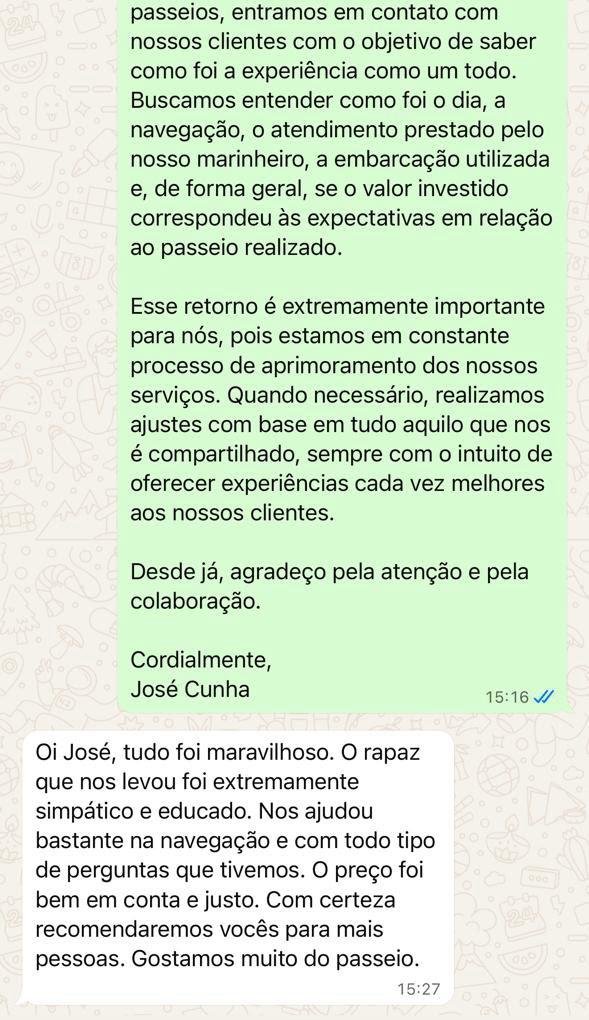Depoimento real de cliente sobre lancha 24 pés