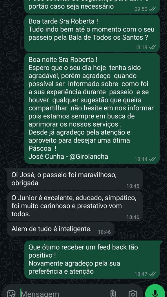Depoimento real da cliente Roberta sobre o marinheiro Júnior